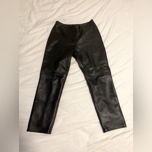 Vintage Danier Black Genuine Leather Pants